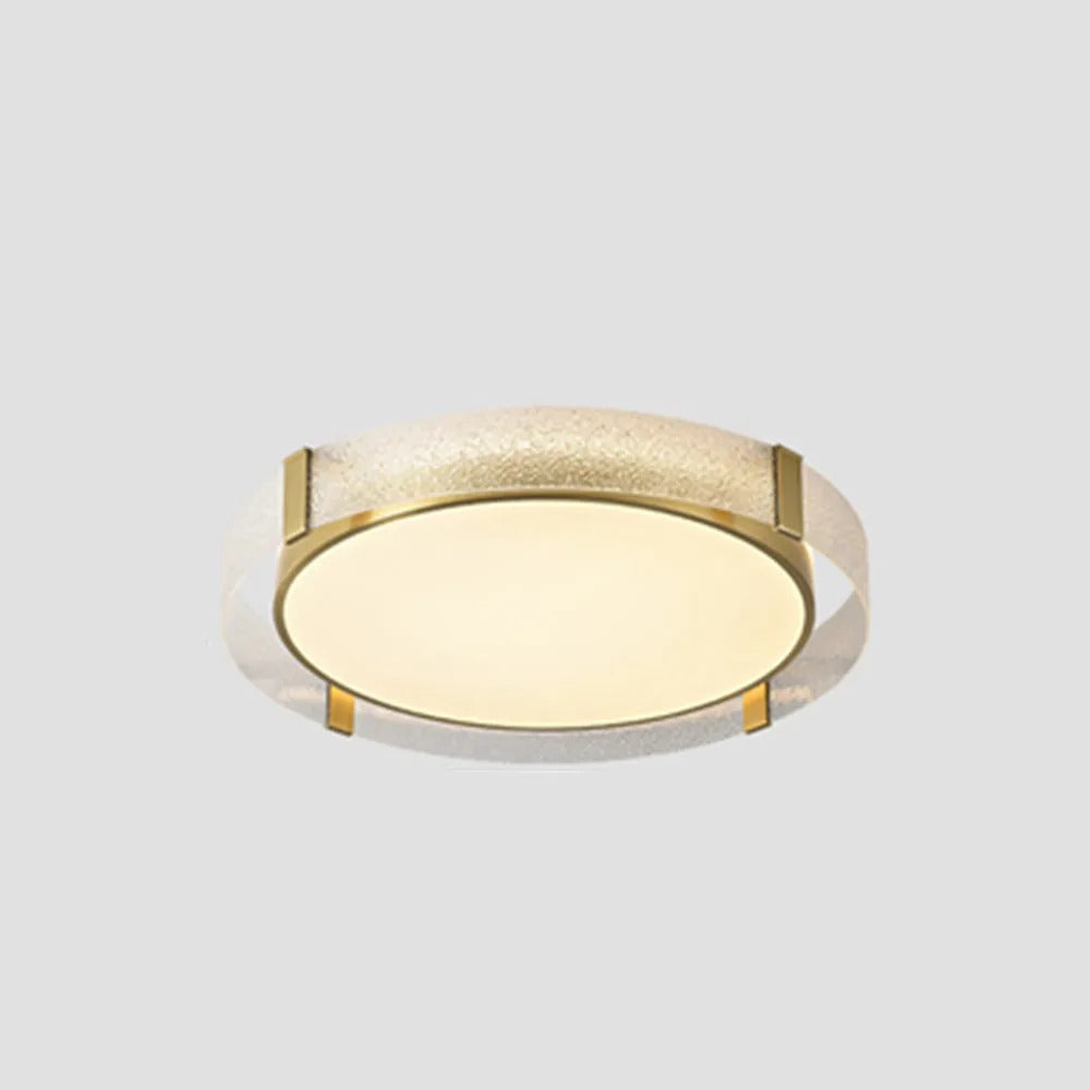 Arisha Modern Round Glass Flush Mount Ceiling Light