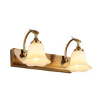 Ray Flower Mirror Front Vanity Wall Lamp, /Glass