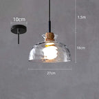 Arisha Minimalist Geometric Glass Pendant Light, Dining Room