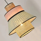 Ritta Fabric/Rattan Pendant Light, 2 Style