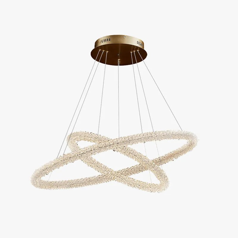 Kristy Art Deco Chandelier, & Crystal, 1/2/3 Ring