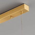 Arisha Modern Nordic Linear Copper Glass Pendant Light Brass