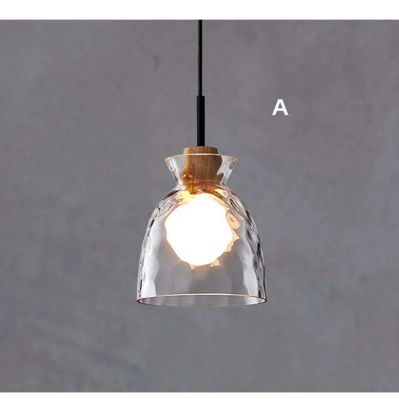 Arisha Minimalist Geometric Glass Pendant Light, Dining Room