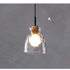 Arisha Minimalist Geometric Glass Pendant Light, Dining Room