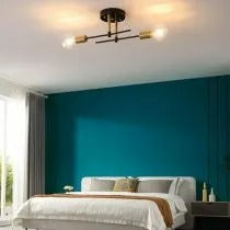 Valentina Flush Mount Ceiling Light Globe Modern, /Glass, Balck, Dining Room