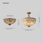 Kristy Retro LED Flush Mount Ceiling Light /Glass Living Room