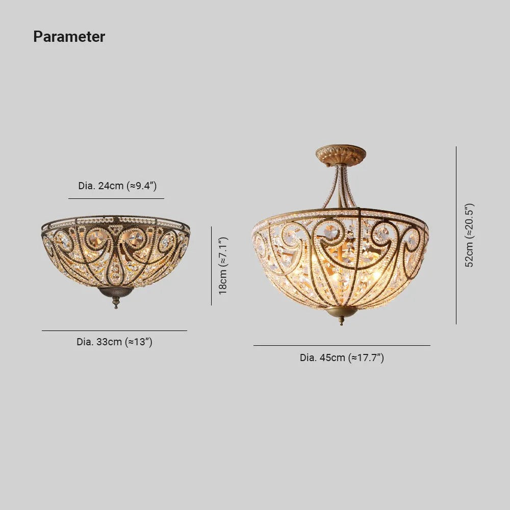 Kristy Retro LED Flush Mount Ceiling Light /Glass Living Room