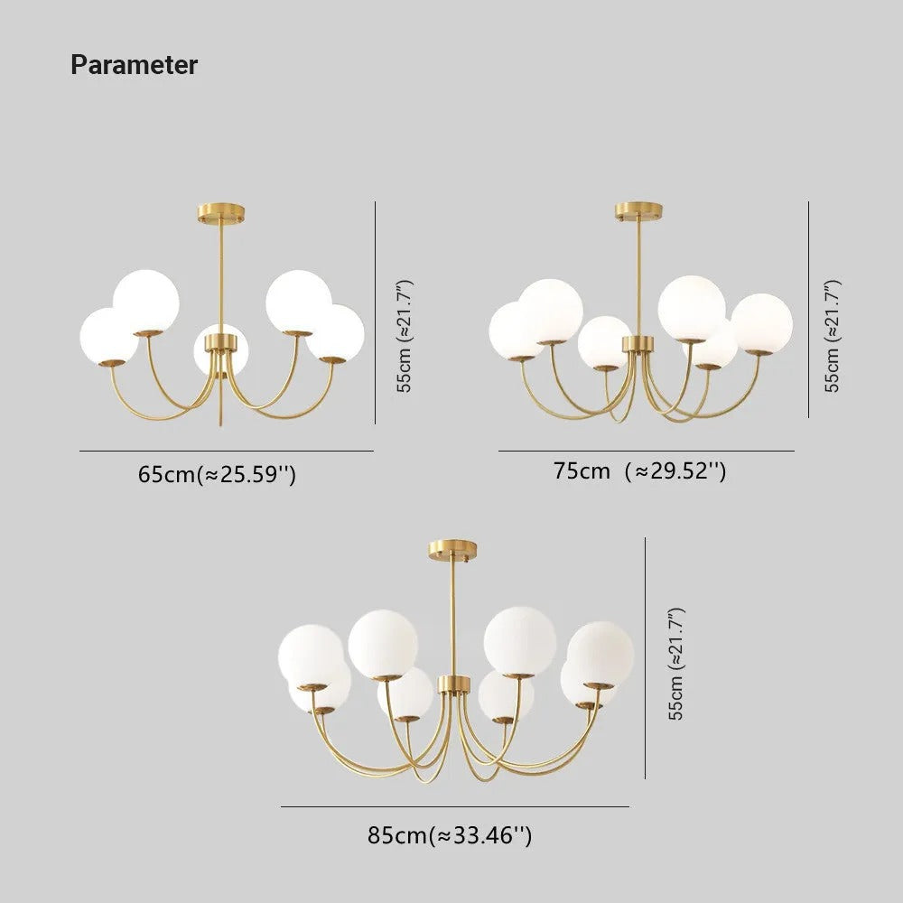 Valentina Modern Ball Bubble Glass Chandelier
