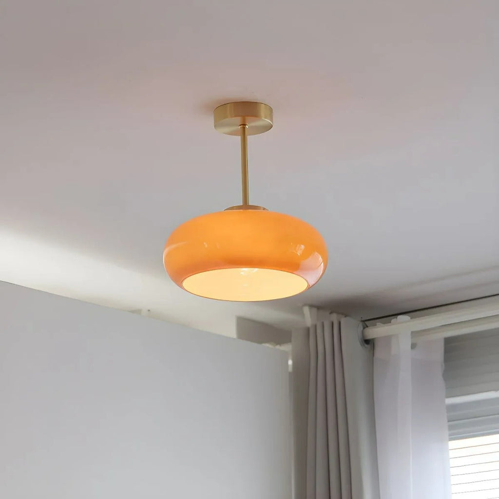 Arisha Modern Semi Flush Mount Ceiling Light, Round