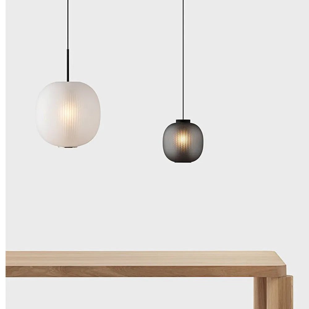 Valentina Frosted Glass Cylinder Pendant Light Sandy Glass