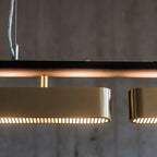 Arisha Pendant Light Rectangular Modern Brass Office
