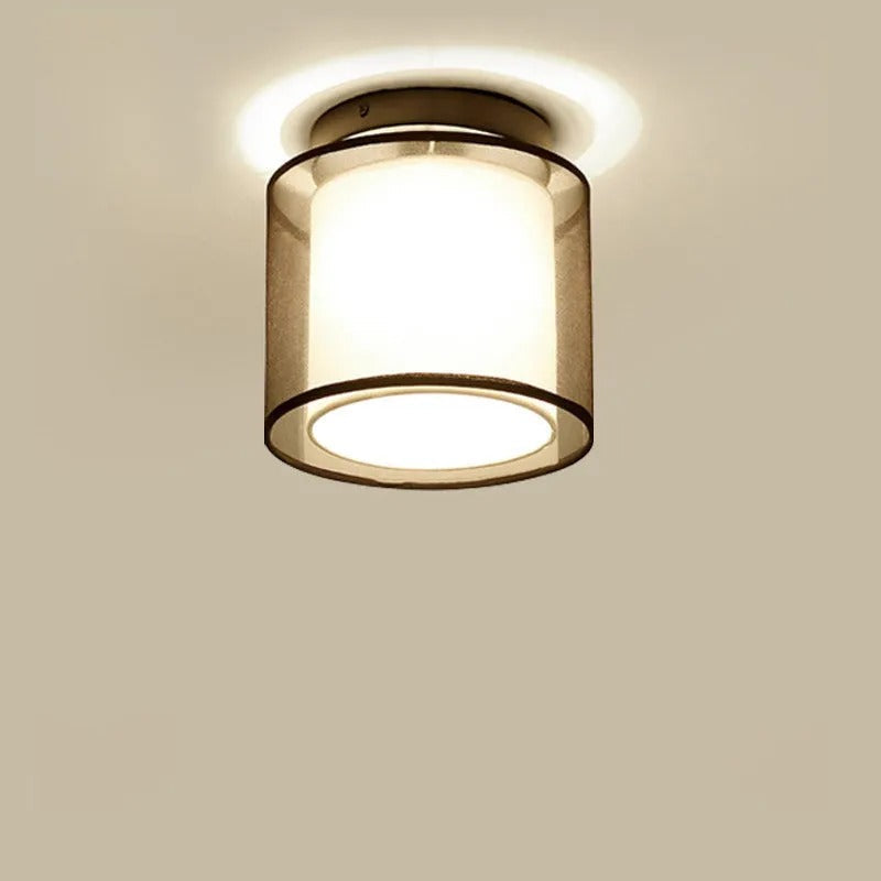 Arisha Modern & Fabric Flush Mount Ceiling Light, 2 Style