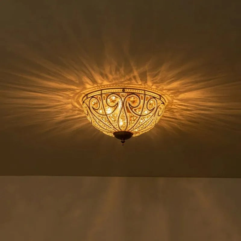 Kristy Retro LED Flush Mount Ceiling Light /Glass Living Room