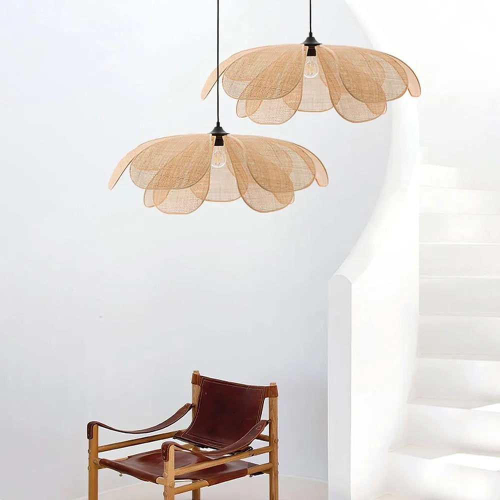 Ritta Handmade Pendant Light, Rattan/Willow Weave