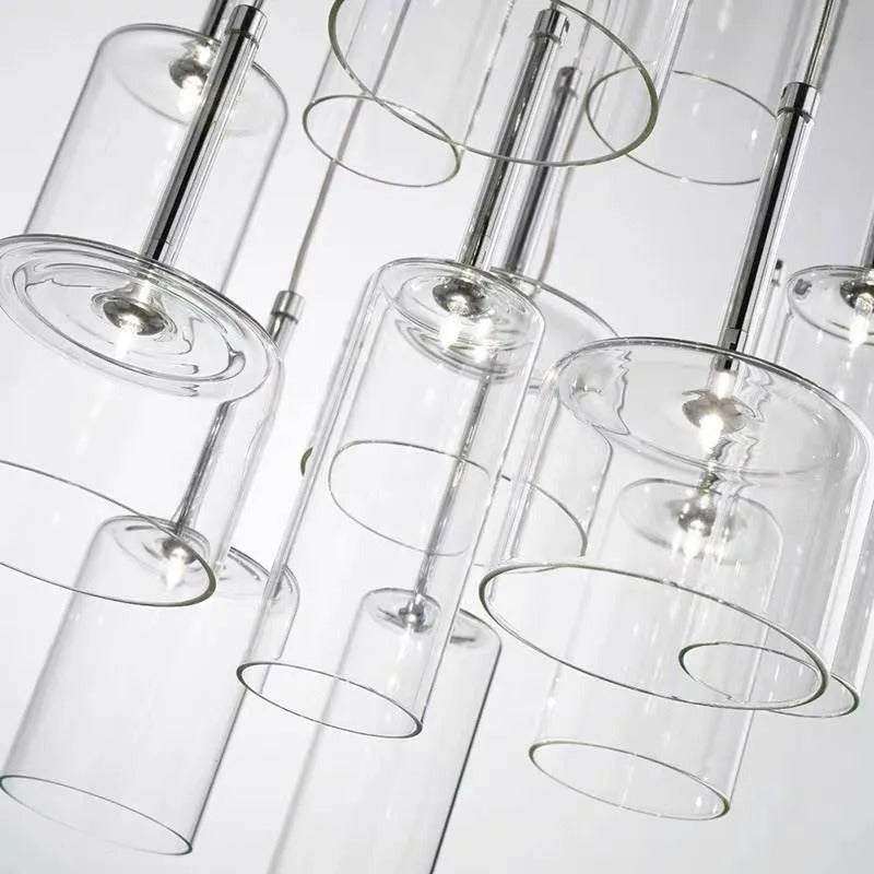 Kristy Modern Geometric Cluster Glass Pendant Light