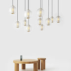 Valentina Frosted Glass Cylinder Pendant Light Sandy Glass