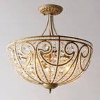 Kristy Retro LED Flush Mount Ceiling Light /Glass Living Room