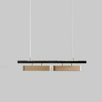 Arisha Pendant Light Rectangular Modern Brass Office