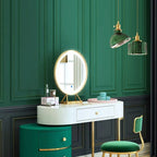 Valentina Retro LED Pendant Light Green Glass Dining Room