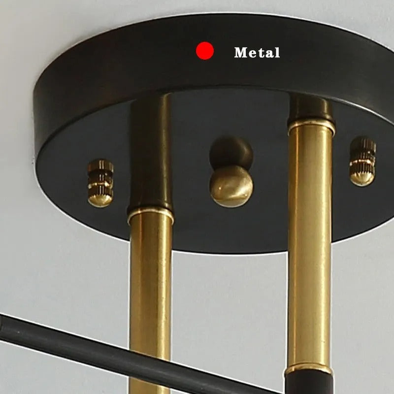 Valentina Flush Mount Ceiling Light Globe Modern, /Glass, Balck, Dining Room