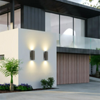 Ray Minimalist Square LED Outdoor Wall Lamp Cement Garden Corridor Balcony