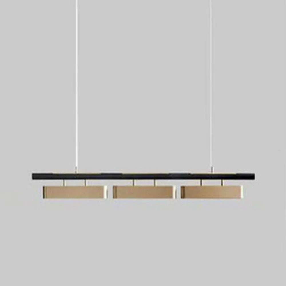 Arisha Pendant Light Rectangular Modern Brass Office