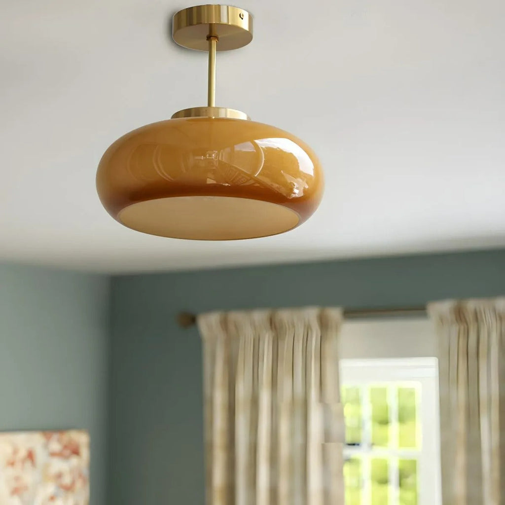 Arisha Modern Semi Flush Mount Ceiling Light, Round