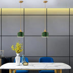 Valentina Retro LED Pendant Light Green Glass Dining Room