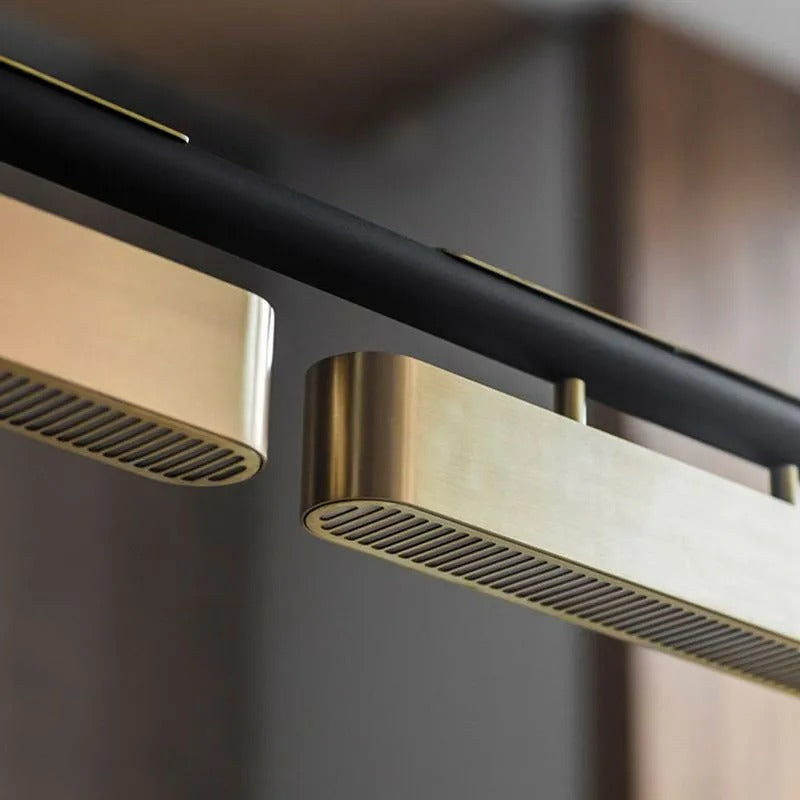Arisha Pendant Light Rectangular Modern Brass Office
