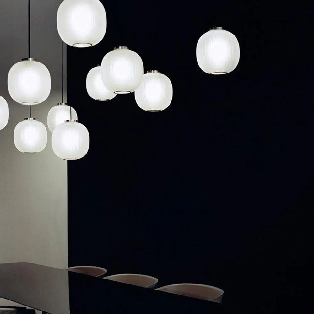 Valentina Frosted Glass Cylinder Pendant Light Sandy Glass