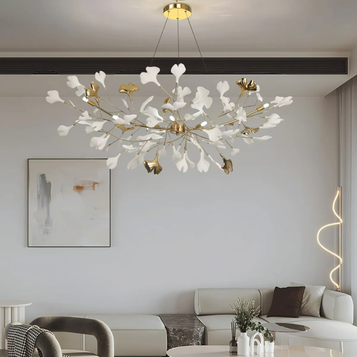 Olivia  Luxury  Chandelier Ceramics Living Room  U Arc Shape - image 9