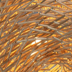 Muto Wooden Bird Ritta Rattan Pendant Light Wood