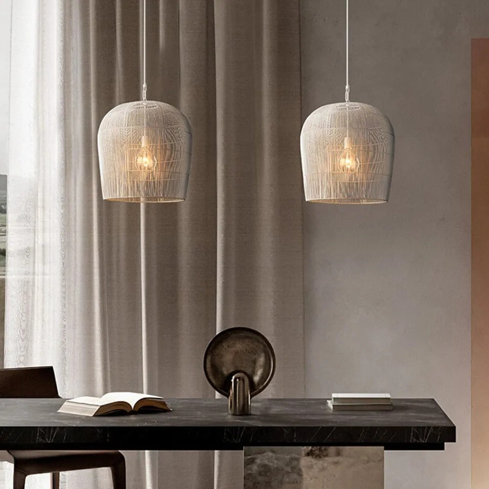 Ritta Wabi Sabi Bird Cage Rattan Pendant Light