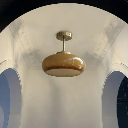 Arisha Modern Semi Flush Mount Ceiling Light, Round