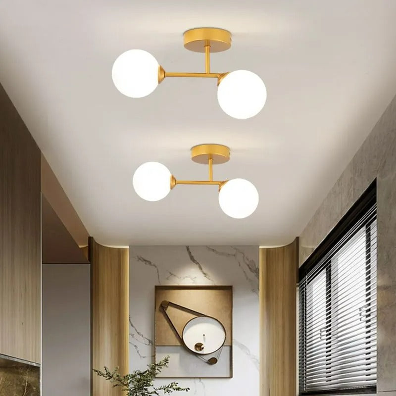 Valentina Semi-Flush Mount Ceiling Light, 2 Color, 12"