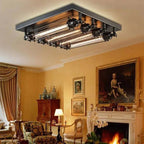 Epoch Vintage Tubed Flush Mount Ceiling Light Living Room