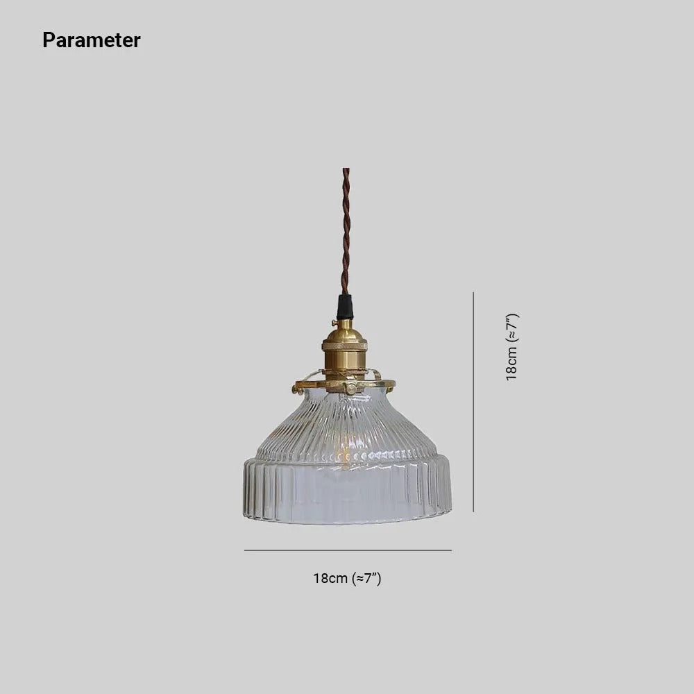 Arisha Pendant Light Dome Vintage Glass Brass Dining Room