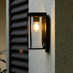 Ray Modern Rectangular Solar Waterproof Glass Outdoor Wall Lamp