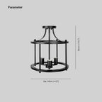 Epoch Flush Mount Ceiling Light Lantern Industrial Dining Room