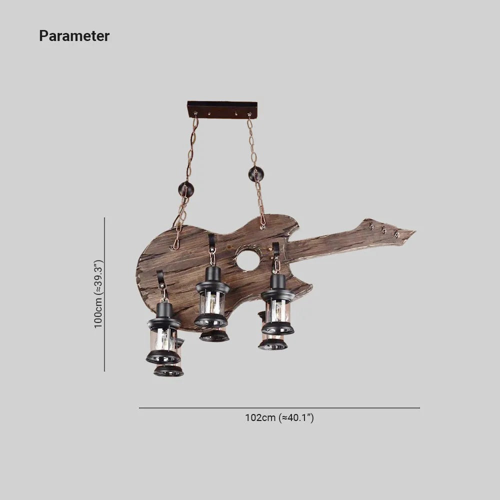 Epoch 6 Lantern Guitar Wood/ Pendant Light