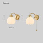 Arisha Nordic Flower Glass Wall Lamp Ivory Bedroom