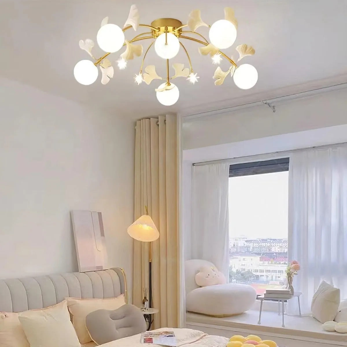 Olivia Nordic Multi Globe Ceramic Flush Mount Ceiling Light