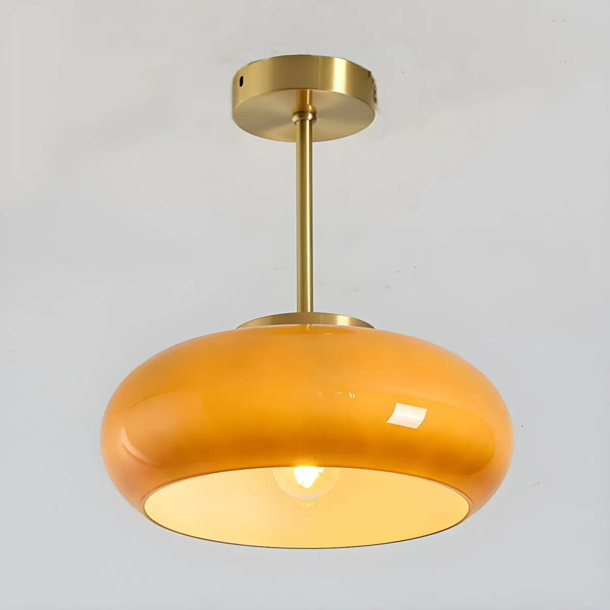 Arisha Modern Semi Flush Mount Ceiling Light, Round