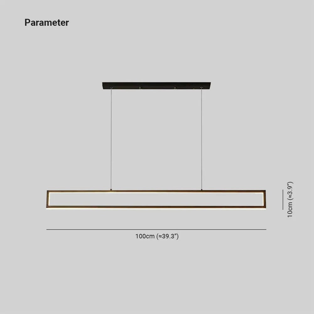 Arisha Modern Vertical Rectangular Pendant Light