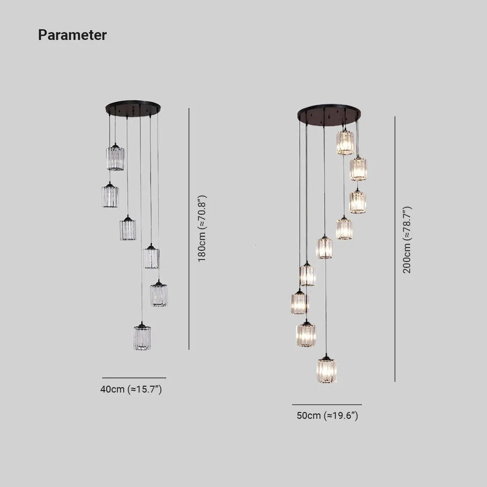 Kristy Modern Minimalist Glass Chandelier Living Room