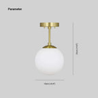 Valentina Simple Spherical LED Semi-Flush Mount Ceiling Light