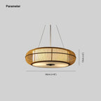 Muto Natural Basket Weave Wood/ Pendant Light