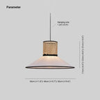 Ritta Modern Rattan FabricPendant Light
