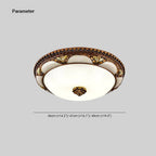 Silva Floral Retro Flush Mount Ceiling Light Antique Brass Living Room