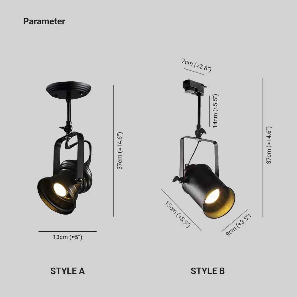 Epoch Industrial Style Rotatable Semi-Flush Mount Ceiling Light